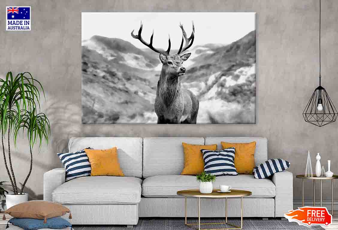 Black & white Deer 100% Australian Made