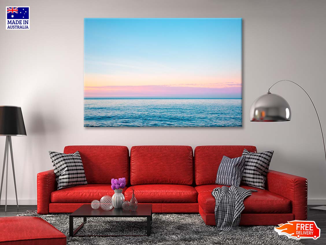 Calm Sea in Soft Morning Light Sicily Italy Europe 90x60cm Print 100% Australian Made - Bella Home Decor