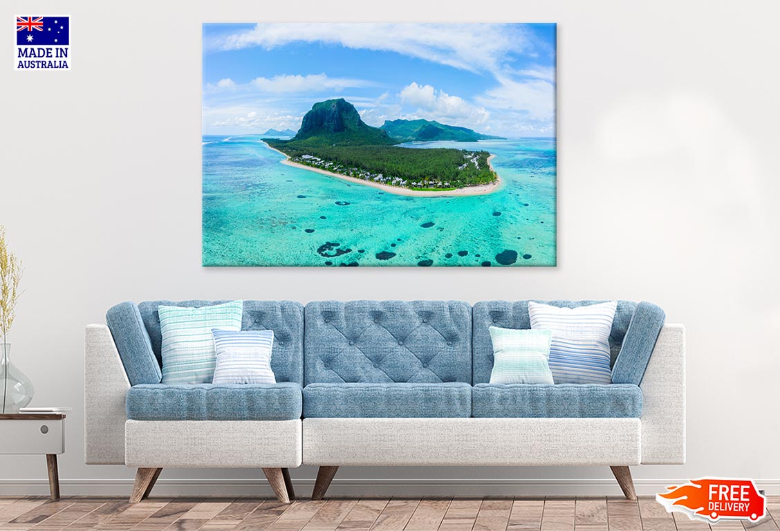 Le Morne Brabant Mountain Island Print 100% Australian Made