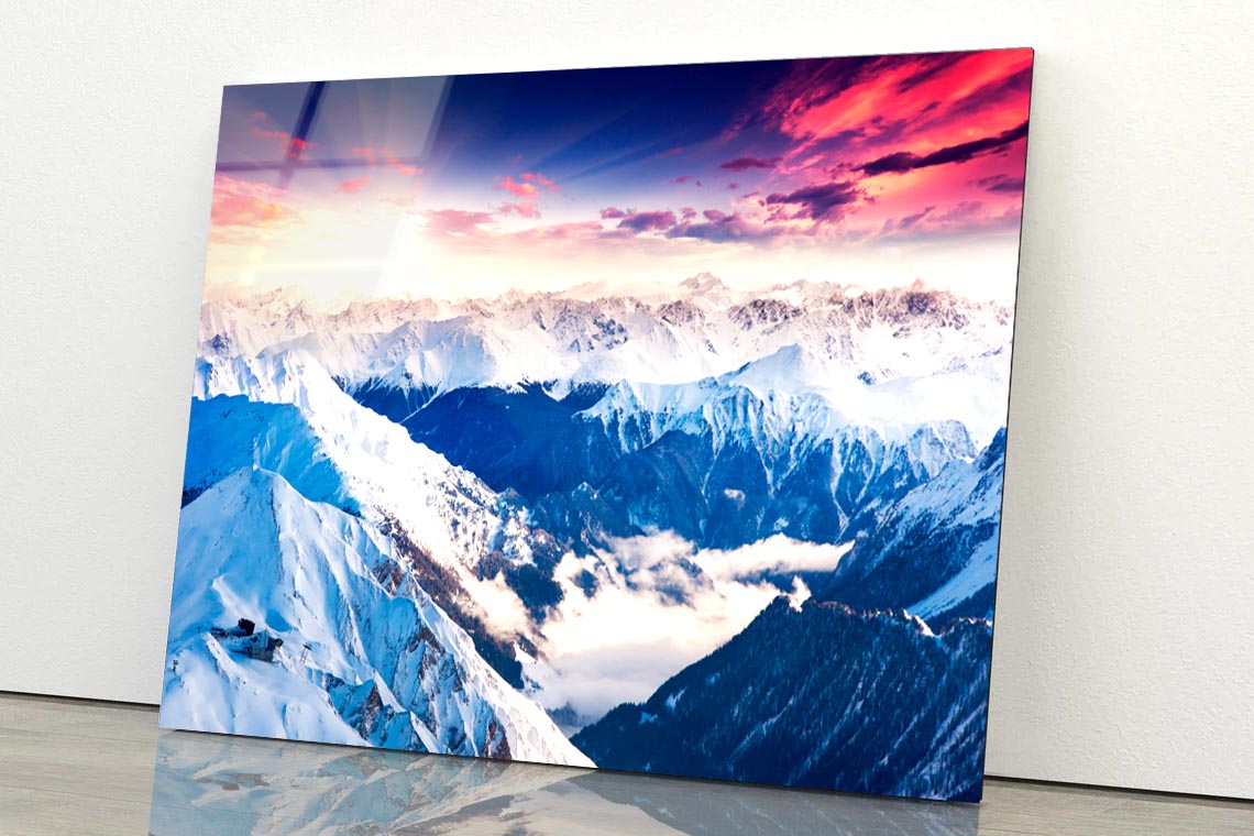 Fantastic Evening Winter Landscape  Acrylic Glass Print Tempered Glass Wall Art 100% Made in Australia Ready to Hang