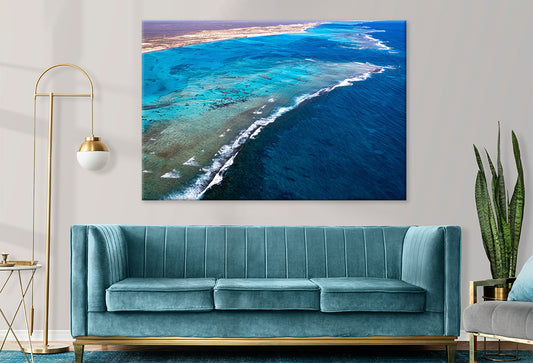 Ningaloo Reef Western Australia Aerial Wall Art Decor 100% Australian Made