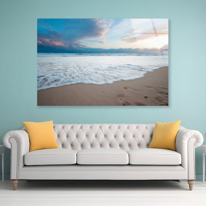 Sunset at the Calm Beach Acrylic Glass Print Tempered Glass Wall Art 100% Made in Australia Ready to Hang