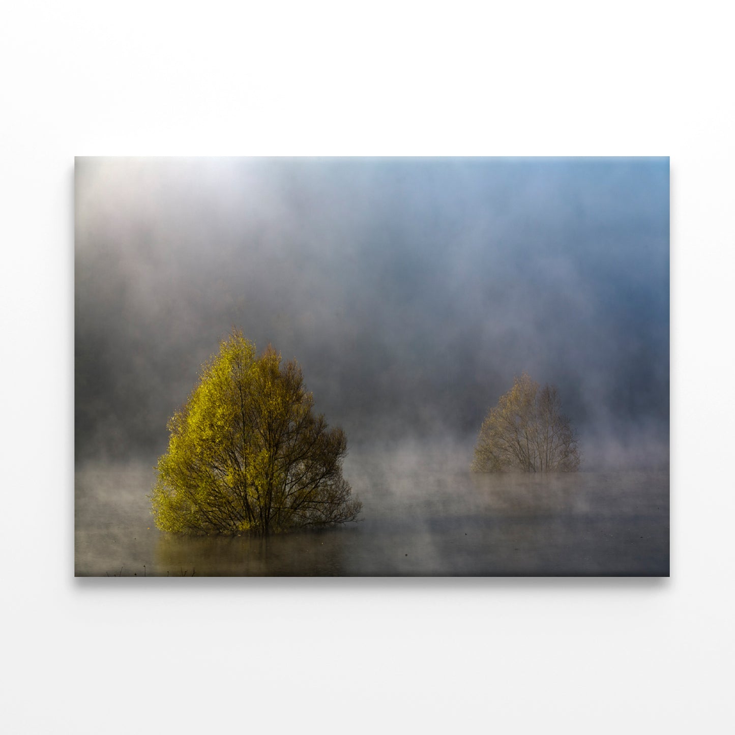 Fog during Autumn Floods with Clouds in the Sky Print 100% Australian Made