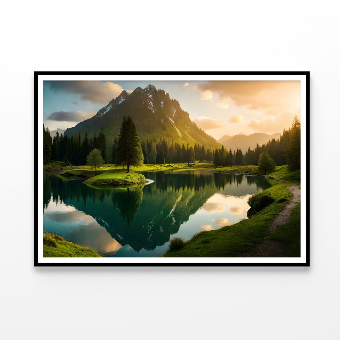 View of Sunrise over the Mountains Home Decor Premium Quality Poster Print Choose Your Sizes