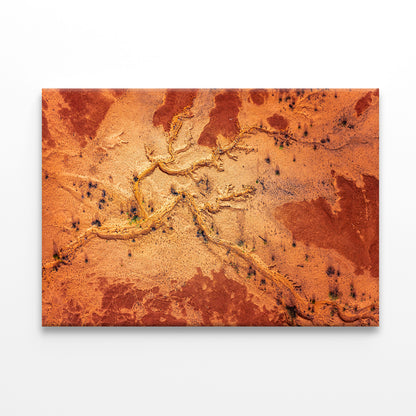 A dry creek bed in Simpson Desert Print 100% Australian Made - Bella Home Decor