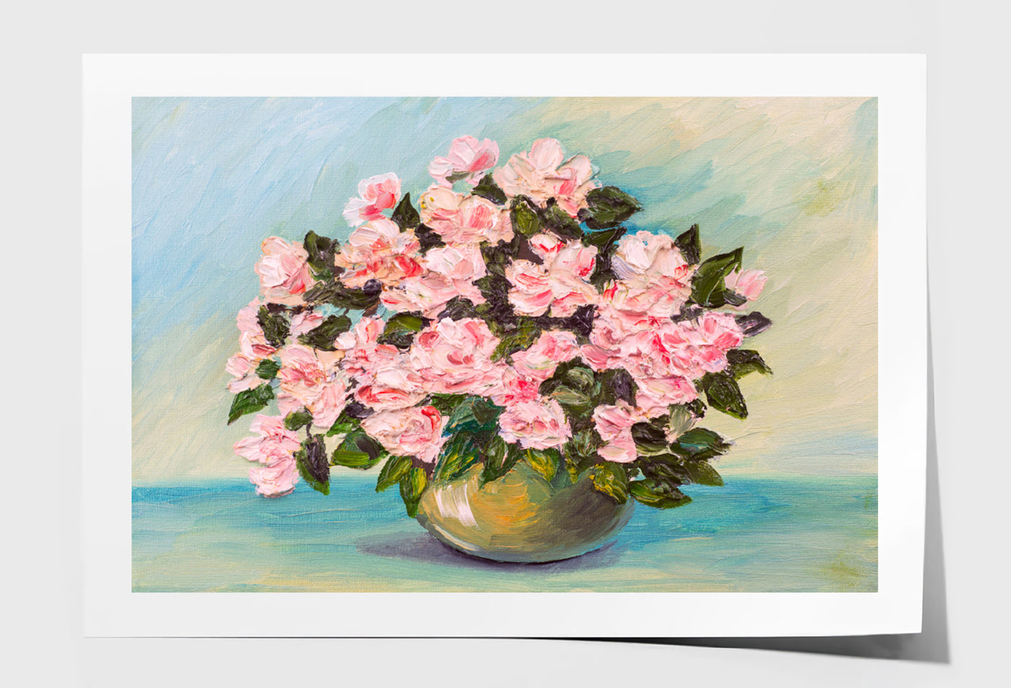 Beautiful Flower Vase Painting Limited Edition High Quality Print Unframed Roll Canvas None