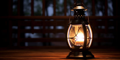 Outdoor Vintage Oil Lamp Lantern Wall Art Canvas Office Home Framed 120x60cm