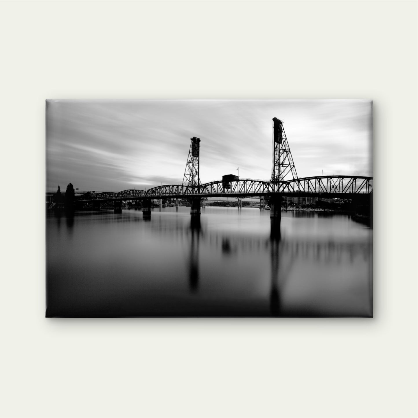 Classic Steel Truss Hawthorne Bridge Crossing Portland United States Wall Art Decor 100% Australian Made