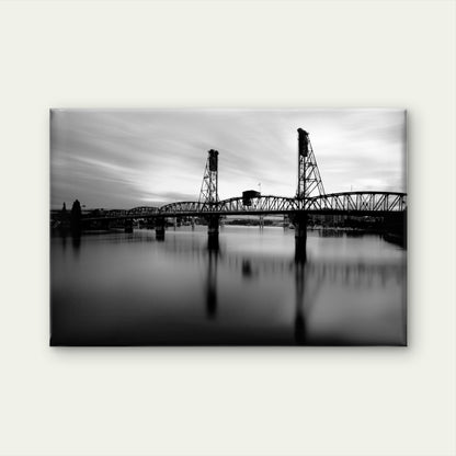Classic Steel Truss Hawthorne Bridge Crossing Portland United States Wall Art Decor 100% Australian Made