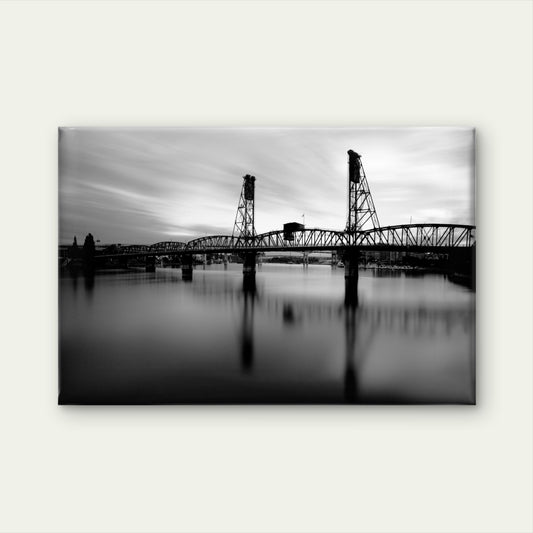 Classic Steel Truss Hawthorne Bridge Crossing Portland United States Wall Art Decor 100% Australian Made