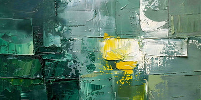 Green Abstract Oil Texture Wall Art Canvas Office Home Room Framed 120x60 cm - Bella Home Decor