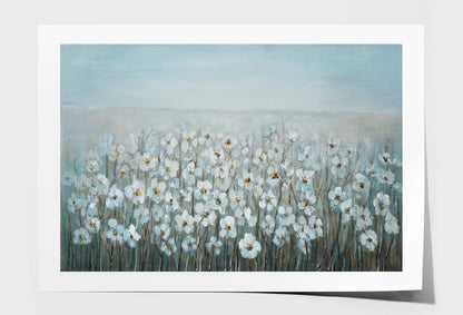 A Sea Of White Flowers, Painting Wall Art Limited Edition High Quality Print