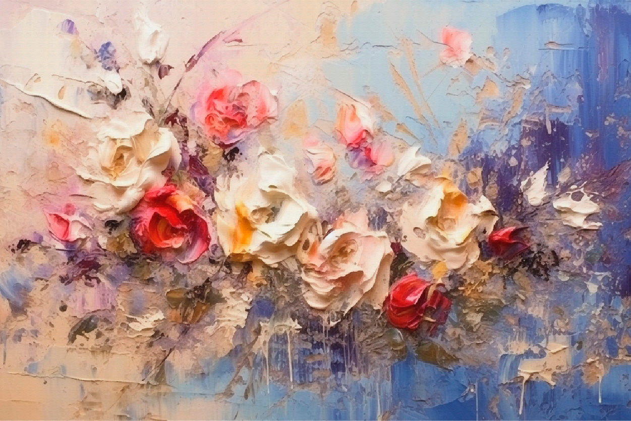 Colorful Floral Abstract Painting Print 100% Australian Made