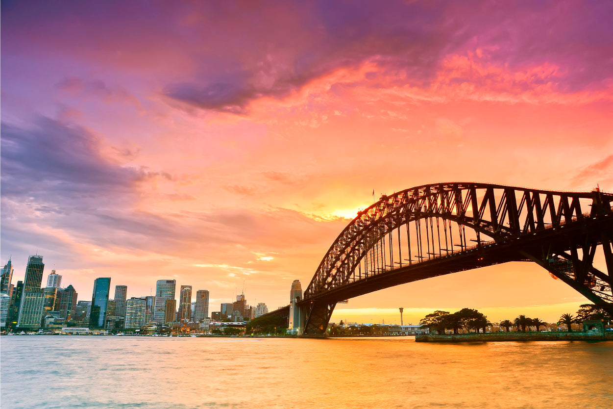 Sydney Harbour from Kirribilli at Dusk Wall Art Decor 100% Australian Made - Bella Home Decor