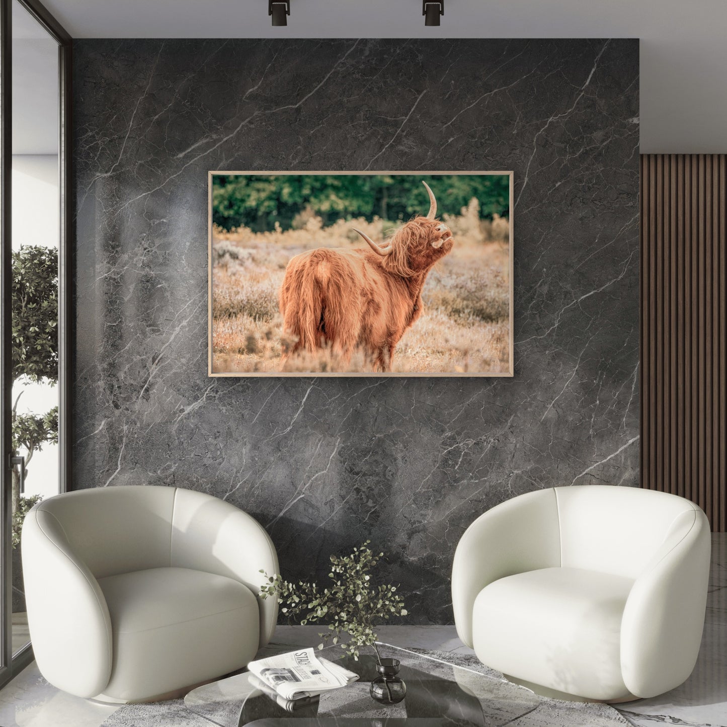 Majestic Highland Cow Rustic Farmhouse Scottish Animal Wall Art Decor 100% Australian Made