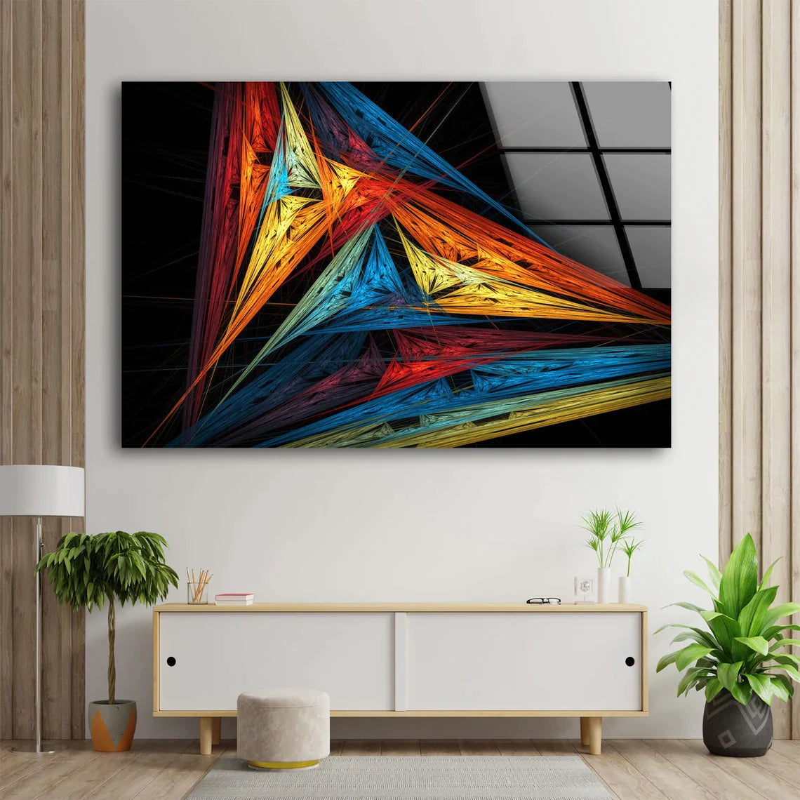 Orange Yellow Abstract UV Direct Aluminum Print Australian Made Quality