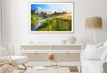Sunrise, Fog and the River Home Decor Premium Quality Poster Print Choose Your Sizes - Bella Home Decor