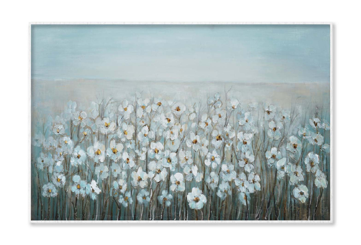 A Sea Of White Flowers, Painting Wall Art Limited Edition High Quality Print