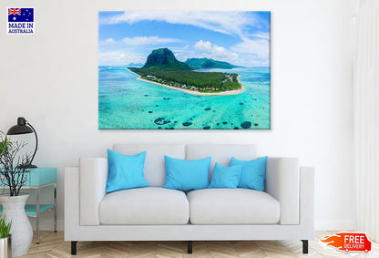 Le Morne Brabant Mountain Island Print 100% Australian Made