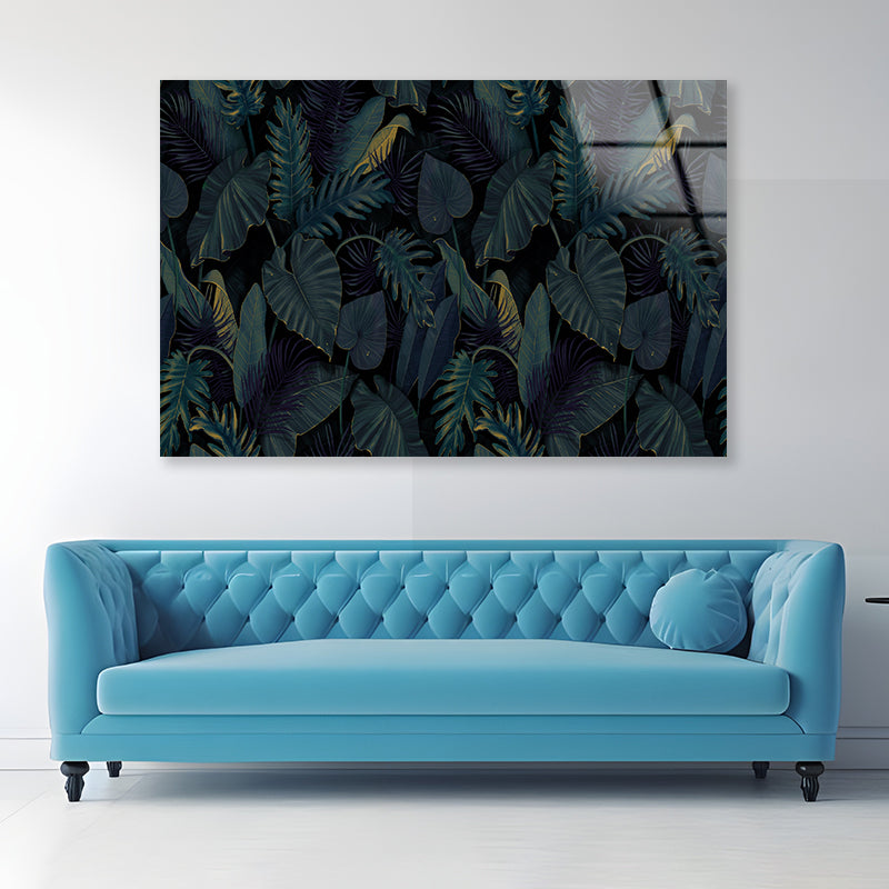 Painting of a Plant Feature Acrylic Glass Print Tempered Glass Wall Art 100% Made in Australia Ready to Hang - Bella Home Decor