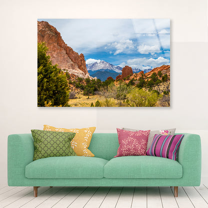 Pikes Peak Garden of The Gods USA Acrylic Glass Print Tempered Glass Wall Art 100% Made in Australia Ready to Hang - Bella Home Decor