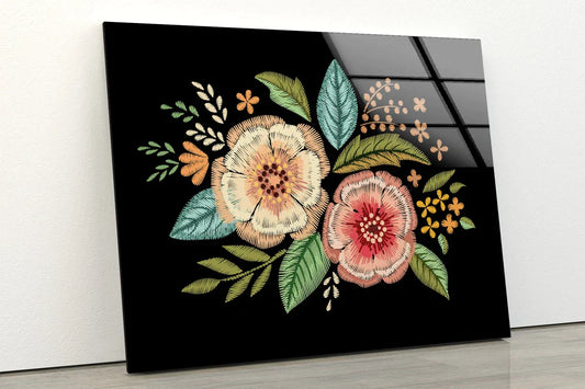Colorful Floral Vector UV Direct Aluminum Print Australian Made Quality