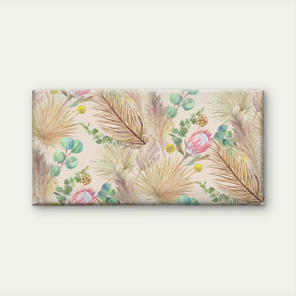 Boho Pink Protea Eucalyptus Wall Art Canvas Office Home Room Framed 120x60cm