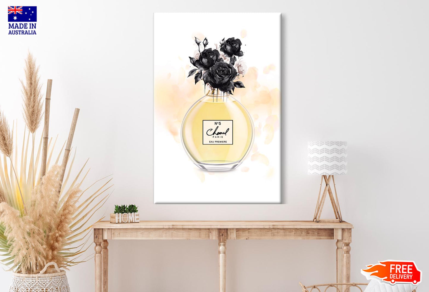 Yellow Black Perfume Wall Art Limited Edition High Quality Print