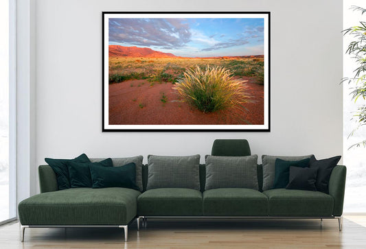 Grassland Landscape with Mountains Home Decor Premium Quality Poster Print Choose Your Sizes