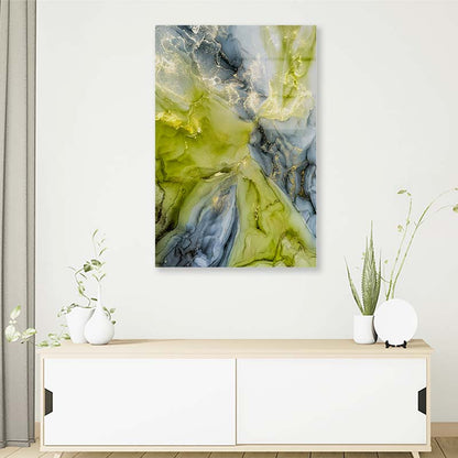 Bright Shiny Green Abstract Acrylic Glass Print Tempered Glass Wall Art 100% Made in Australia Ready to Hang