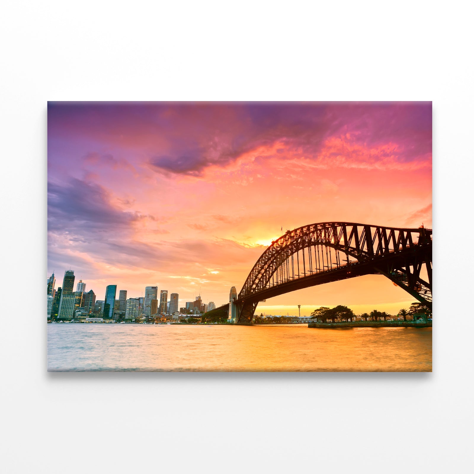 Sydney Harbour from Kirribilli at Dusk Wall Art Decor 100% Australian Made - Bella Home Decor