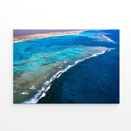 Ningaloo Reef Western Australia Aerial Wall Art Decor 100% Australian Made