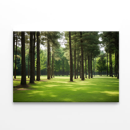 Pine Trees Line the Forest Print 100% Australian Made - Bella Home Decor