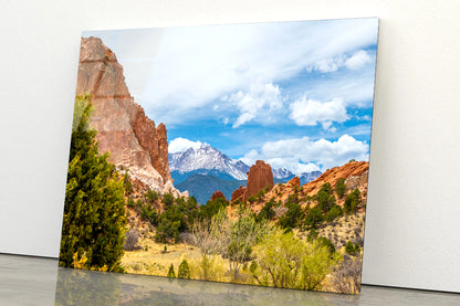 Pikes Peak Garden of The Gods USA Acrylic Glass Print Tempered Glass Wall Art 100% Made in Australia Ready to Hang - Bella Home Decor