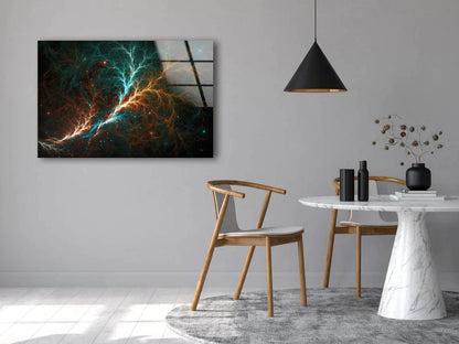 Green & Gold Abstract UV Direct Aluminum Print Australian Made Quality