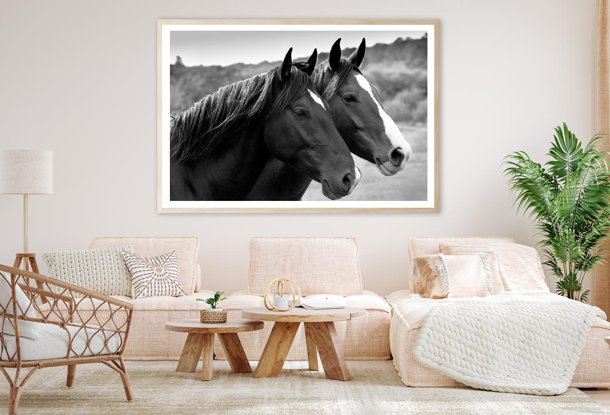 Two Horses in A Meadow Home Decor Premium Quality Poster Print Choose Your Sizes