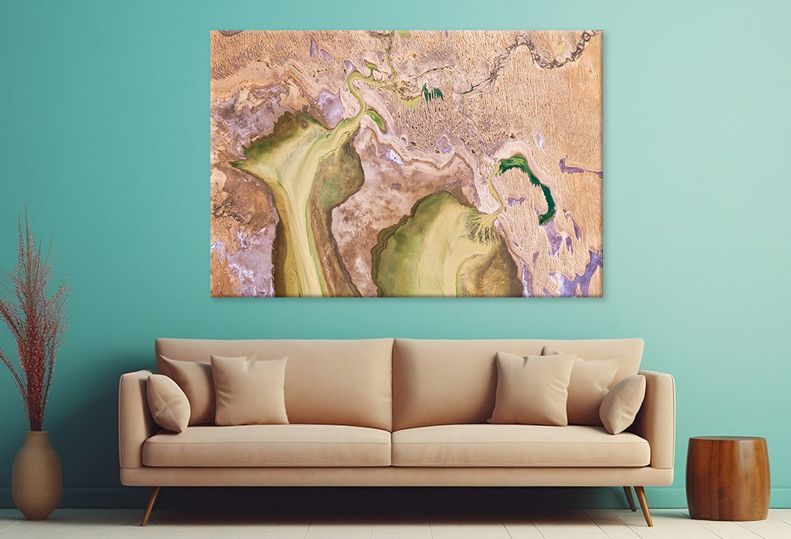 Refill of Lake Eyre, Simpson Desert Print 100% Australian Made