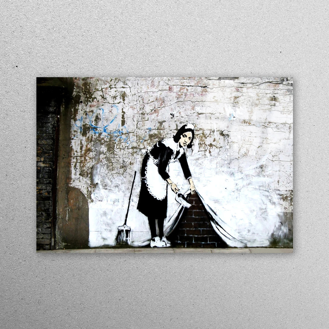 Banksy Woman Graffiti Acrylic Glass Print Tempered Glass Wall Art 100% Made in Australia Ready to Hang