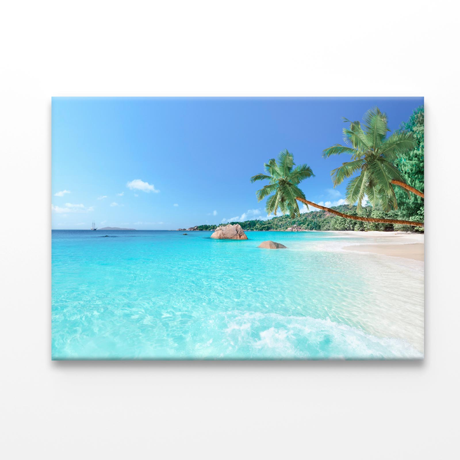 Anse Lazio Beach at Praslin Island, Seychelles Acrylic Glass Print Tempered Glass Wall Art 100% Made in Australia Ready to Hang