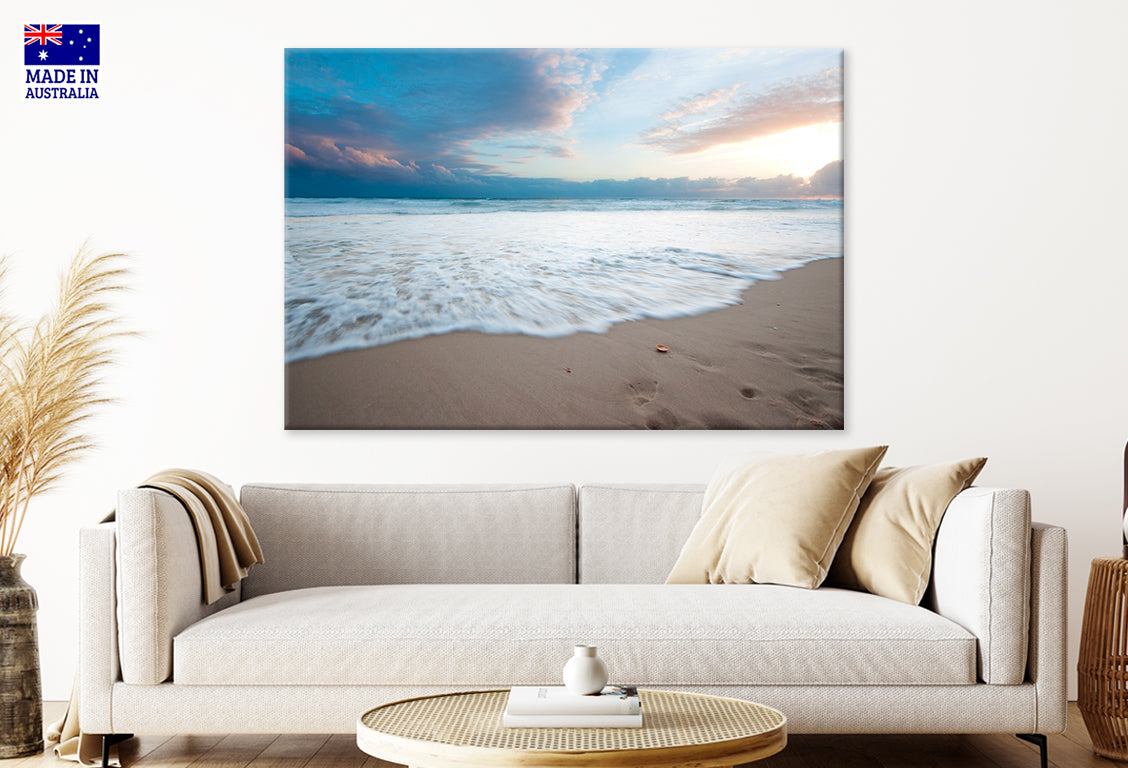 Sunset at the Calm Beach Wall Art Decor 100% Australian Made