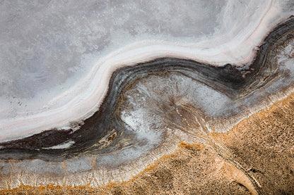 Kati Thanda - Lake Eyre, Aerial View, Abstract Print 100% Australian Made