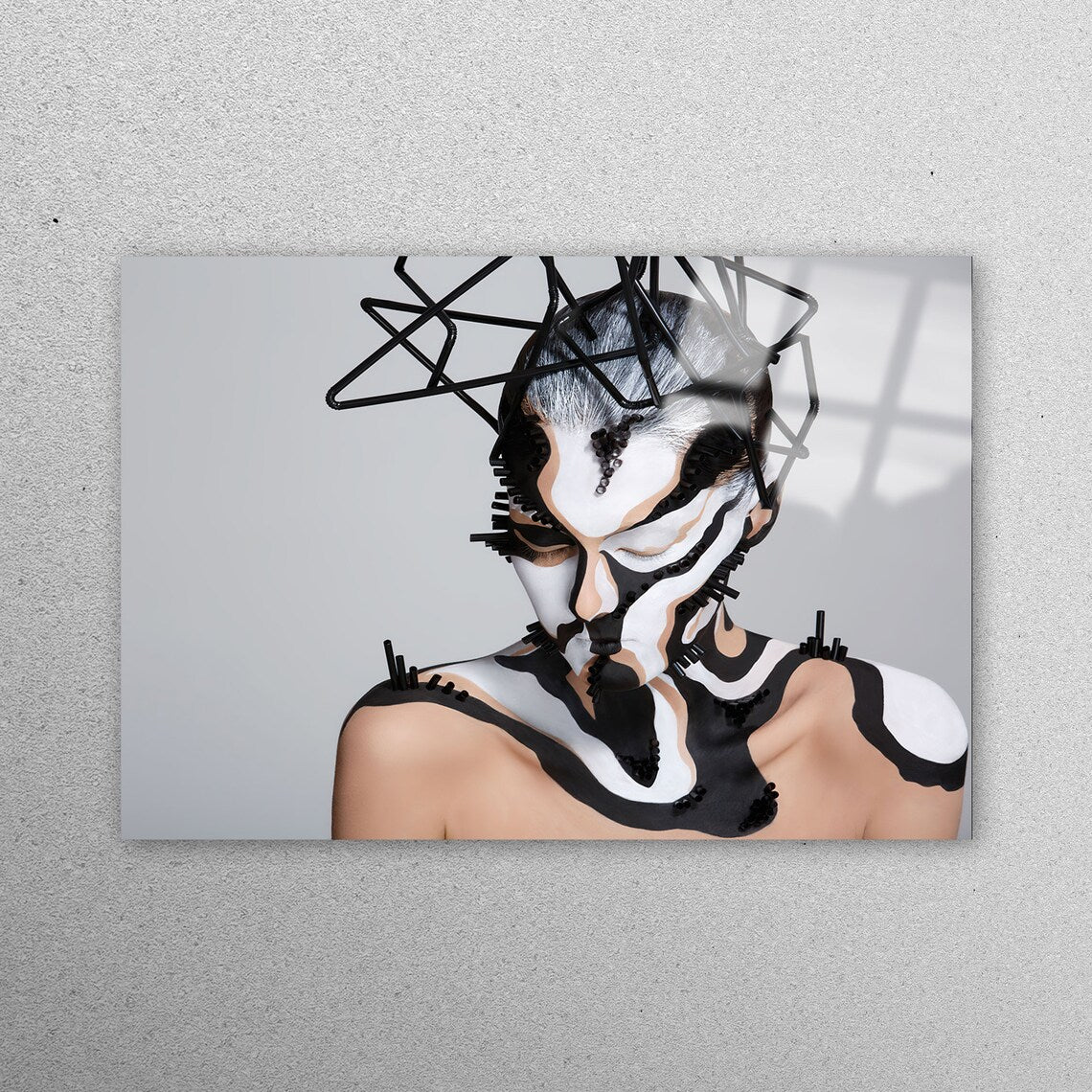 Woman Body Painting Acrylic Glass Print Tempered Glass Wall Art 100% Made in Australia Ready to Hang