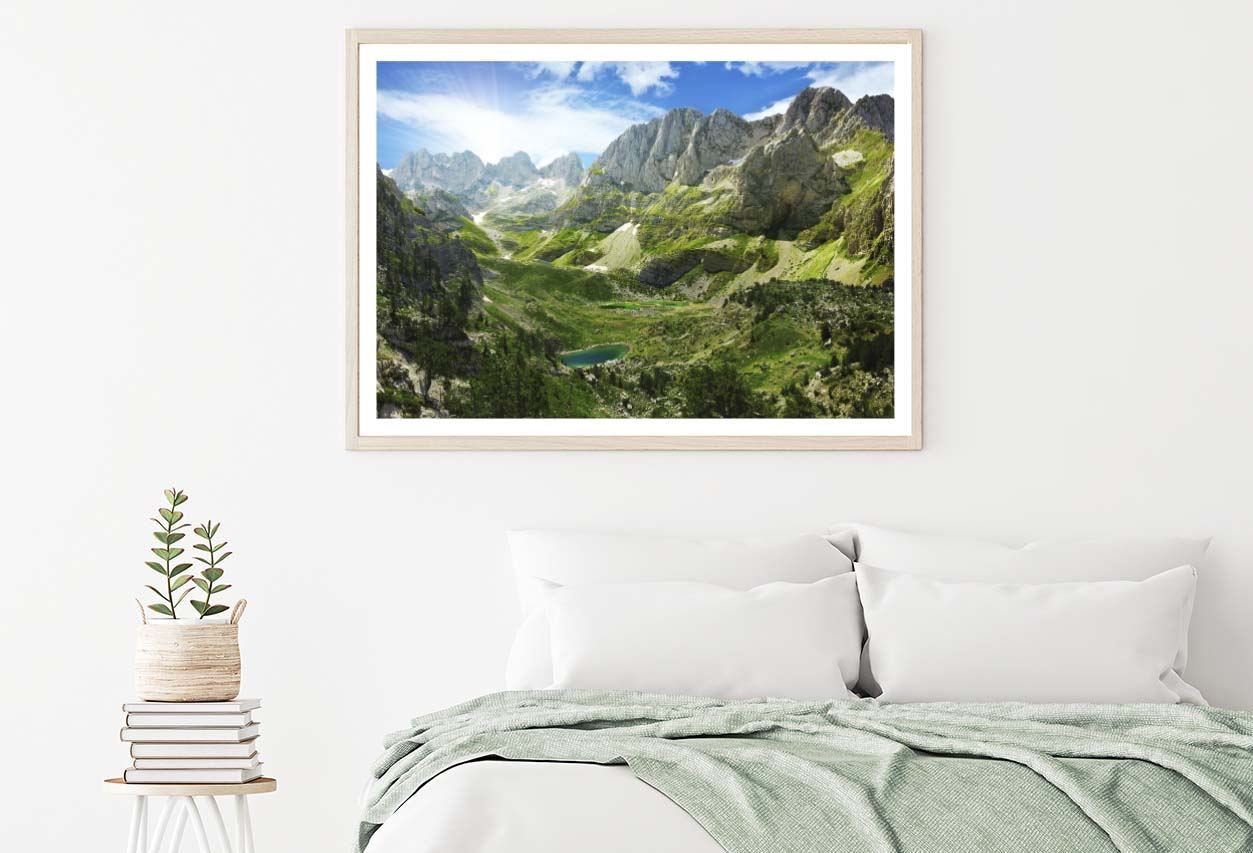 Amazing View of Mountain Lakes in Albanian Alps Home Decor Premium Quality Poster Print Choose Your Sizes