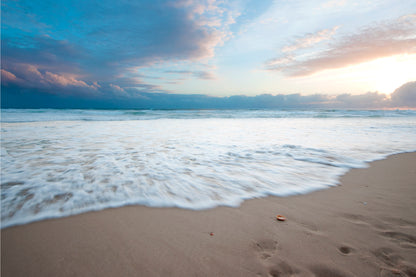 Sunset at the Calm Beach Acrylic Glass Print Tempered Glass Wall Art 100% Made in Australia Ready to Hang