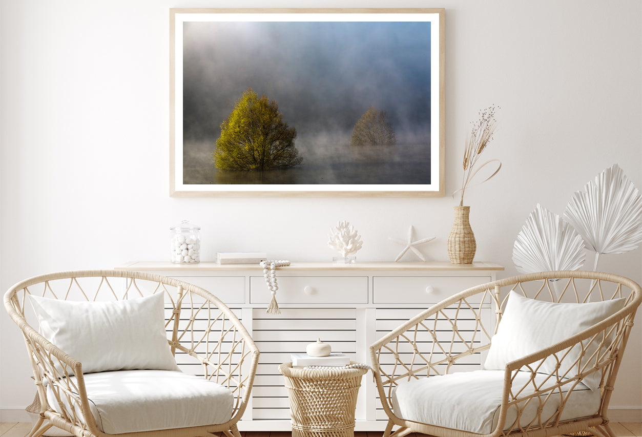 Fog during Autumn Floods with Clouds in the Sky Home Decor Premium Quality Poster Print Choose Your Sizes