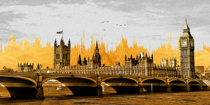 Big Ben London England UK Wall Art Canvas Office Home Room Framed 120x60cm - Bella Home Decor