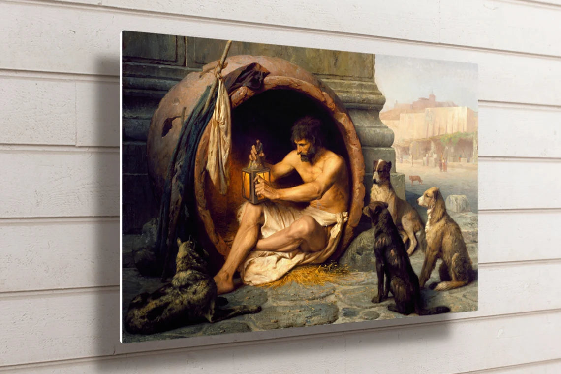 Jean Leon Gerome, Diogenes UV Direct Aluminum Print Australian Made Quality