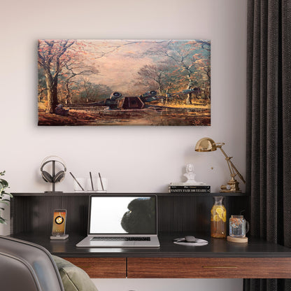 Surreal Sunken Starship Wall Art Canvas Office Home Room Framed 120x60cm