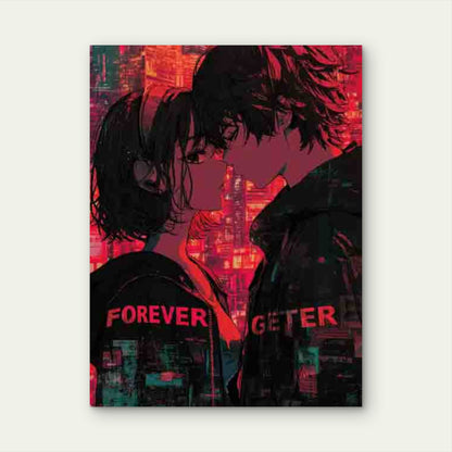 Forever Together Play Reverse 60x90cm Metal Print Ready to Hang - Bella Home Decor