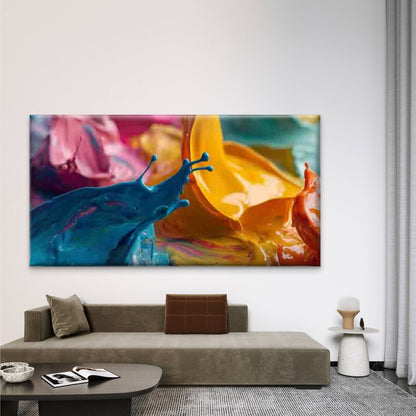 Abstract Multicolor Oil -Style Wall Art Canvas Office Home Room Framed 120x60cm